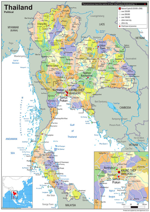 Thailand Political Map
