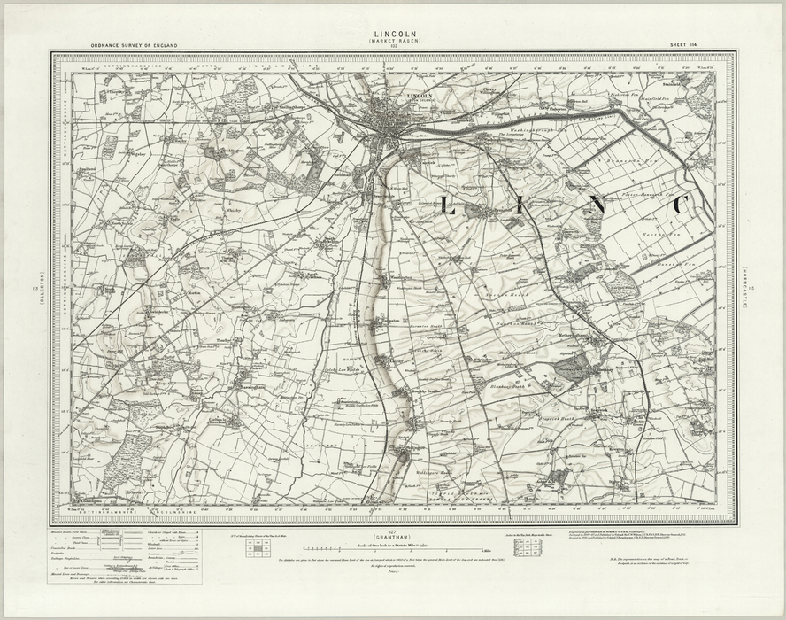 1890 Collection - Lincoln (Market Rasen) Ordnance Survey Map