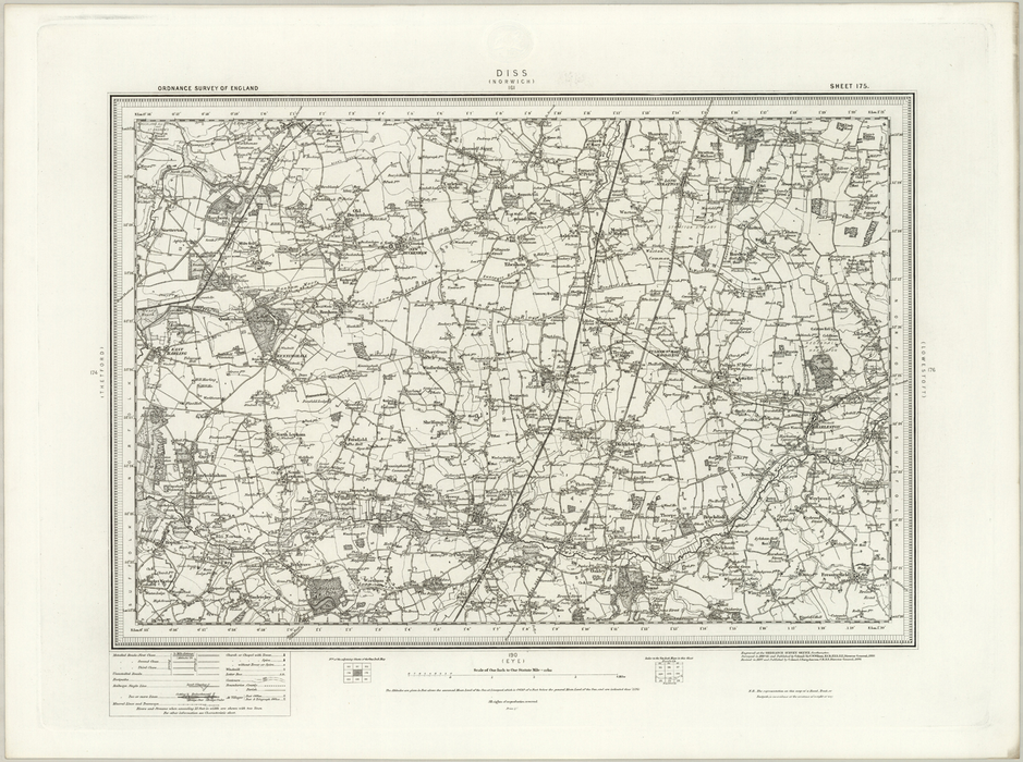 1890 Collection - Diss (Norwich) Ordnance Survey Map