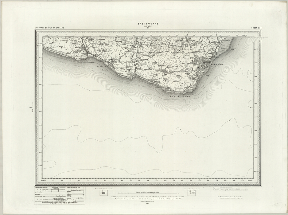 1890 Collection - Eastbourne (Lewes) Ordnance Survey Map