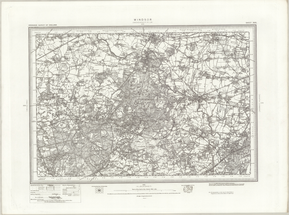 1890 Collection - Windsor (Beaconsfield) Ordnance Survey Map