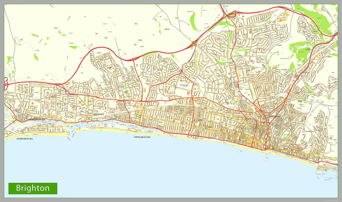 Brighton Street Map I Love Maps Brighton Street Map I Love Maps