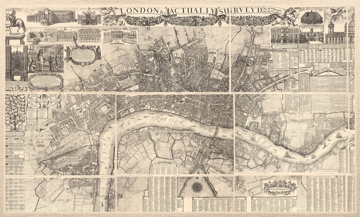 1682 - Morgan's Map of the Whole of London