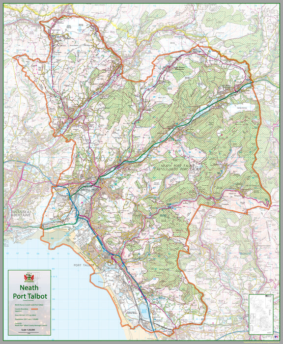 Neath Postcode Map Neath Port Talbot County Map– I Love Maps