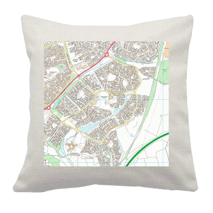 Personalised Postcode Centred Cushion Cover - 2k x 2k Area– I Love Maps
