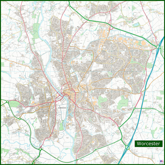 Worcester Street Map