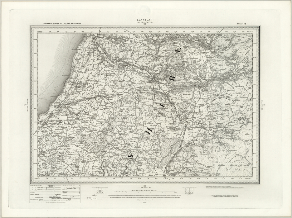 1890 Collection - Llanilar (Aberystwyth) Ordnance Survey Map