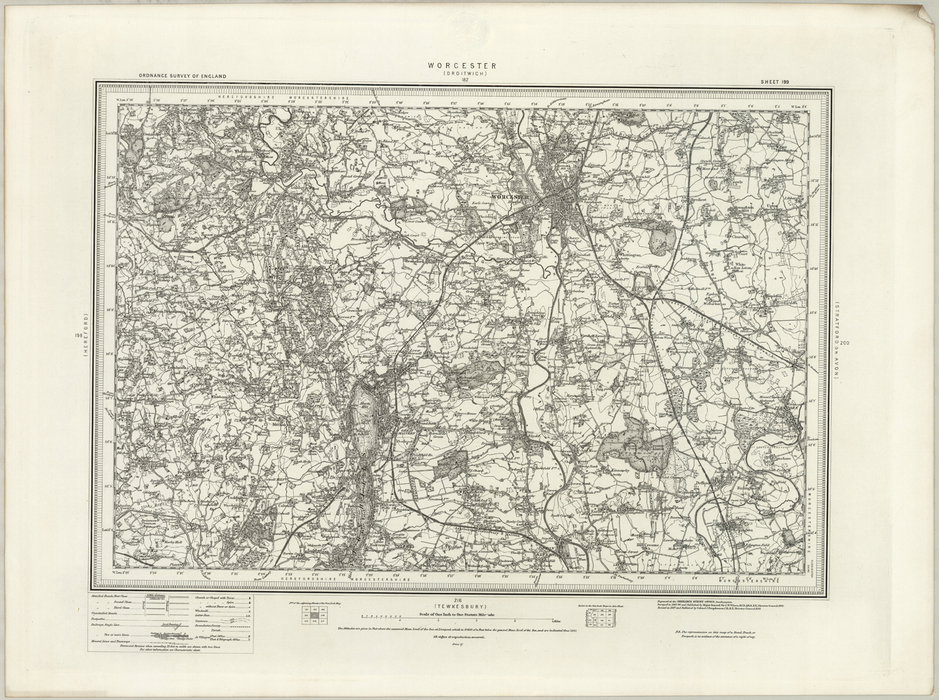 1890 Collection - Worcester (Droitwich) Ordnance Survey Map