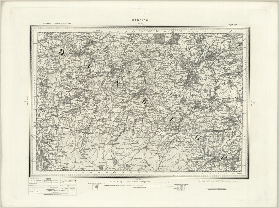 1890 Collection - Denbich (Rhyl) Ordnance Survey Map