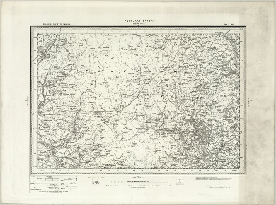 1890 Collection - Dartmoor Forest (Okehampton) Ordnance Survey Map
