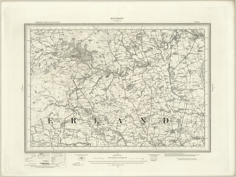 1890 Collection - Rothbury (Alnwick) Ordnance Survey Map