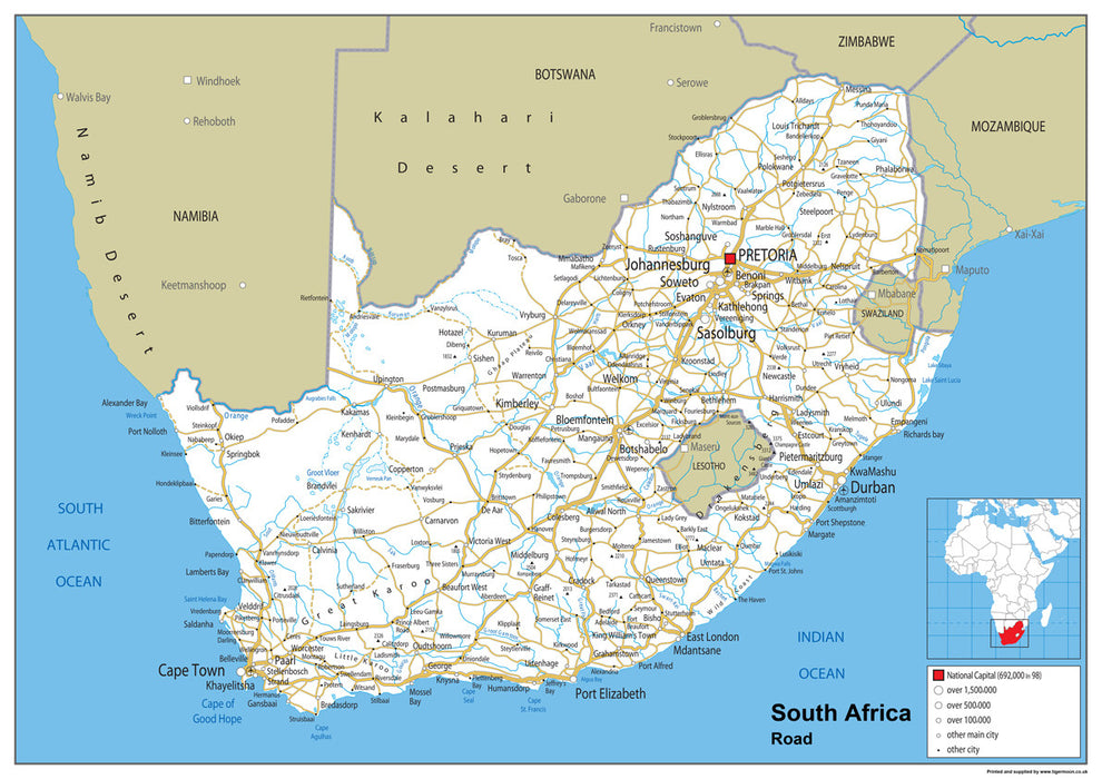 South Africa Road Map