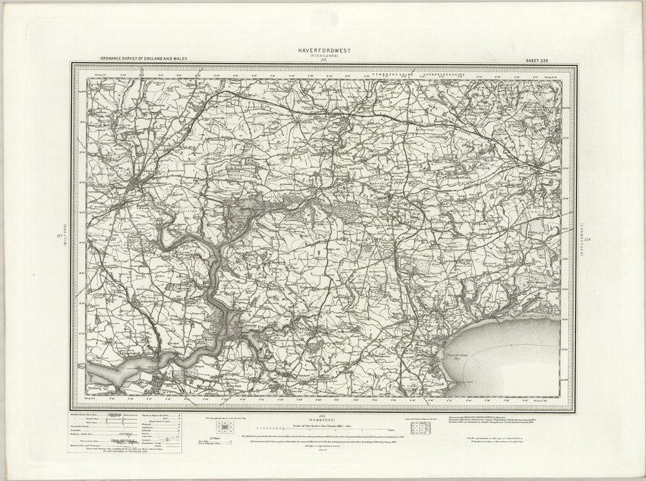 1890 Collection - Haverfordwest (Fishguard) Ordnance Survey Map