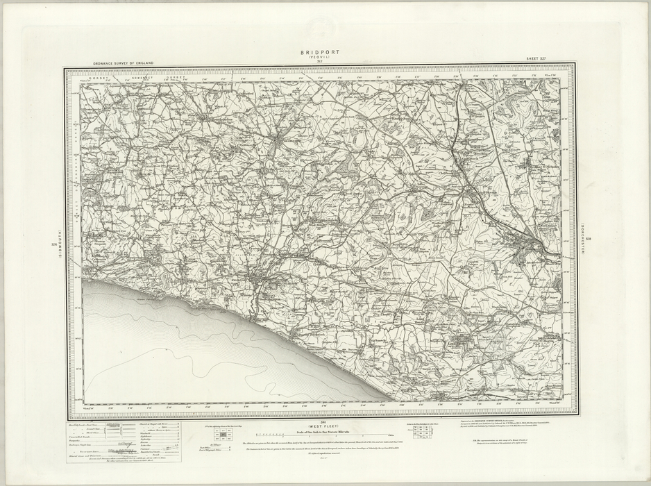1890 Collection - Bridport (Yeovil) Ordnance Survey Map