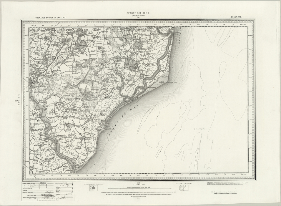 1890 Collection - Woodbridge (Saxmundham) Ordnance Survey Map