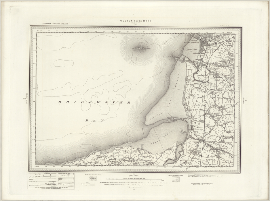 1890 Collection - Weston Super Mare (Cardiff) Ordnance Survey Map