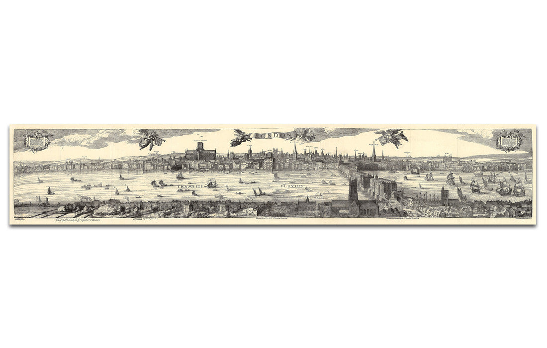 Vischer Panorama of London 1616 Map