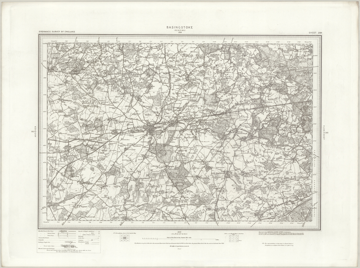 1890 Collection Basingstoke Ordnance Survey Map I Love Maps