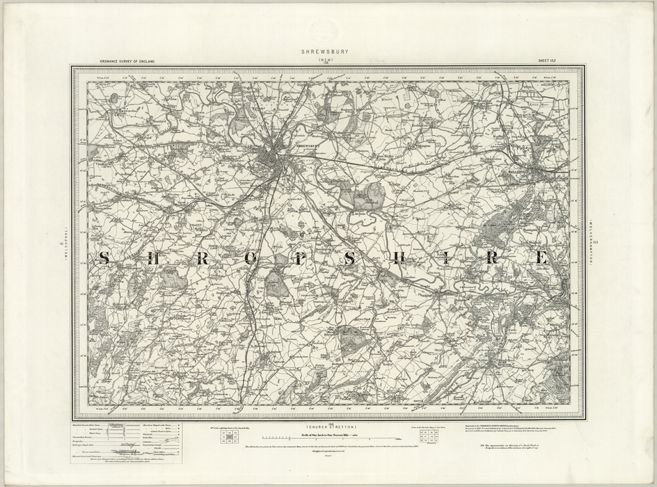 1890 Collection - Shrewsbury Ordnance Survey Map