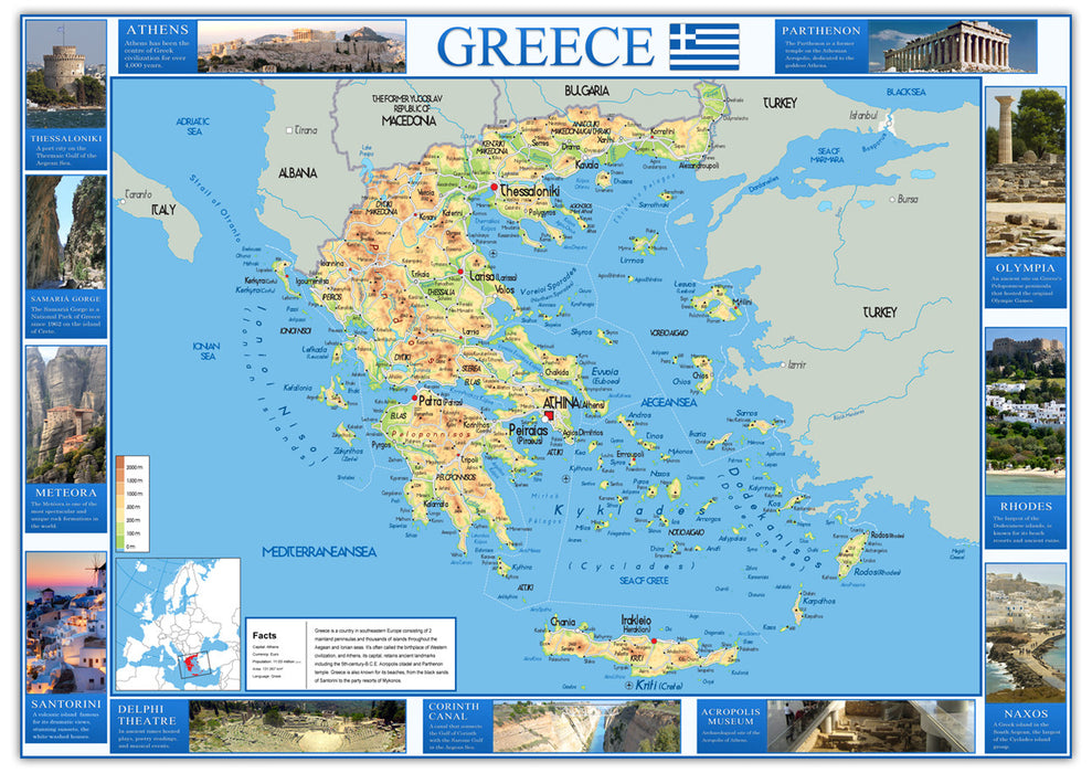 Illustrated Map of Greece