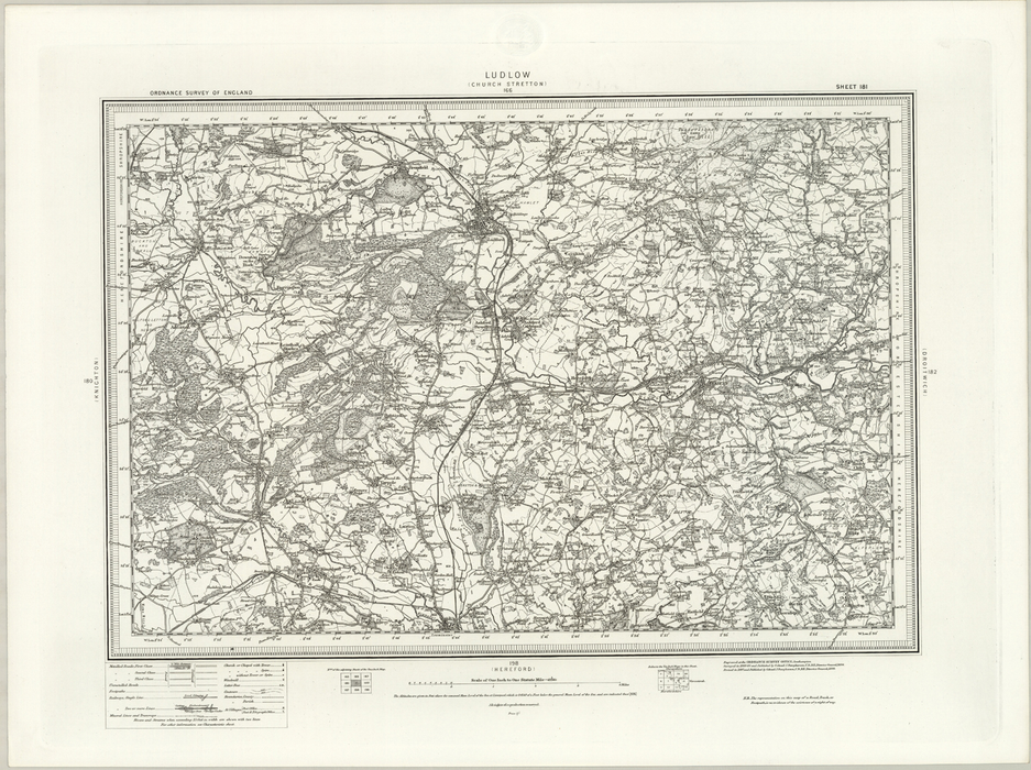 1890 Collection - Ludlow (Church Stretton) Ordnance Survey Map