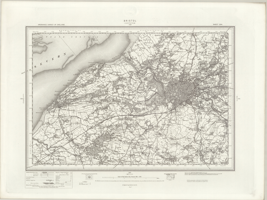 1890 Collection - Bristol (Chepstow) Ordnance Survey Map