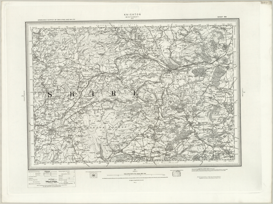 1890 Collection - Knighton (Montgomery) Ordnance Survey Map