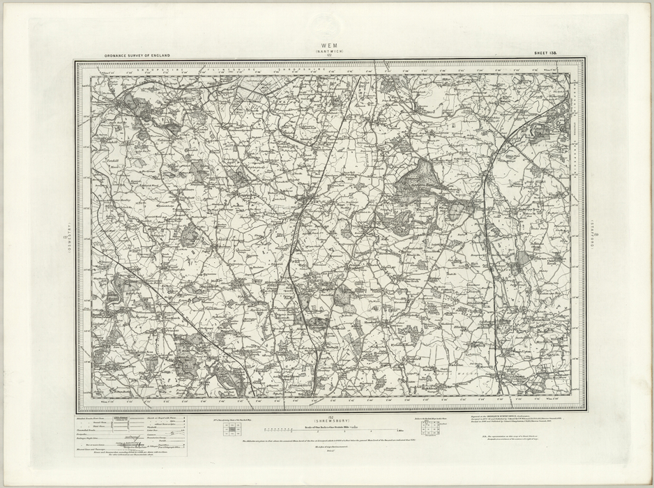 1890 Collection - Wem (Nantwich) Ordnance Survey Map