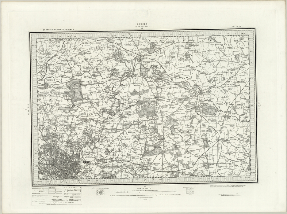 1890 Collection - Leeds (Harrogate) Ordnance Survey Map