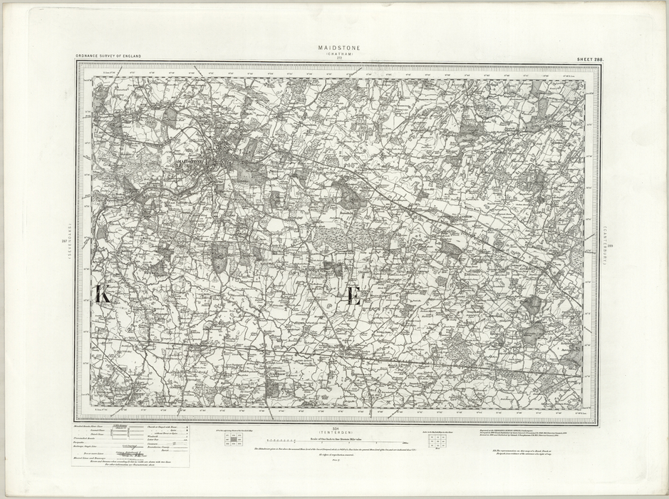 1890 Collection - Maidstone (Chatham) Ordnance Survey Map