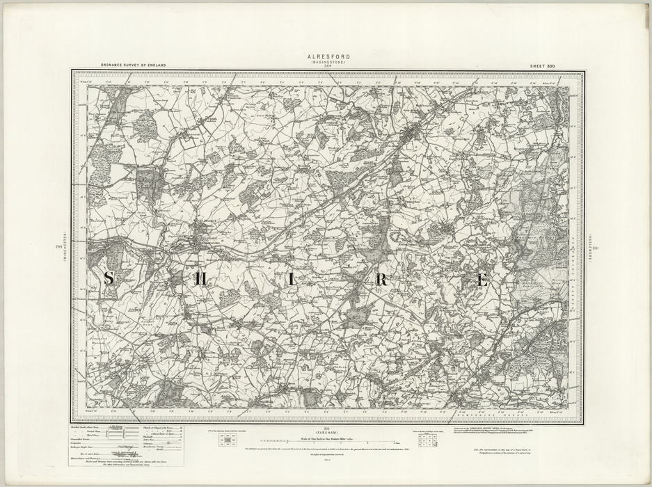 1890 Collection - Alresford (Basingstoke) Ordnance Survey Map