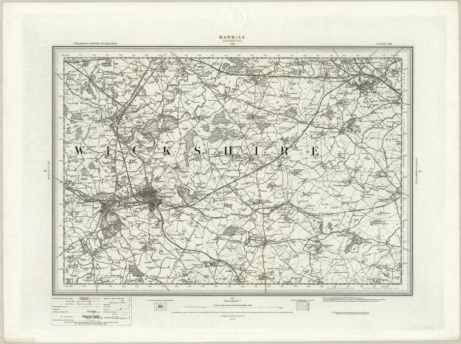 1890 Collection - Warwick (Coventry) Ordnance Survey Map