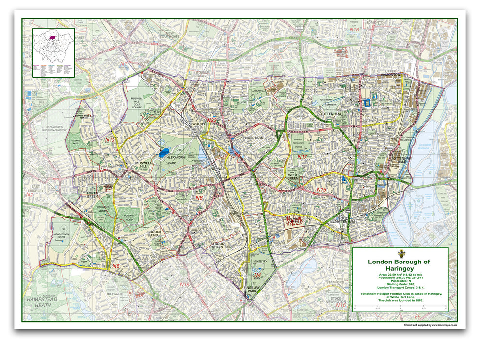 Haringey London Borough Map