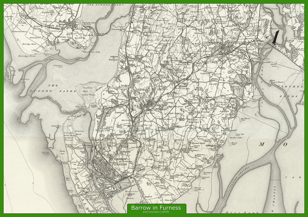 Furness Postcode Map Barrow-In-Furness and Environs - Ordnance Survey of England and Wales ...