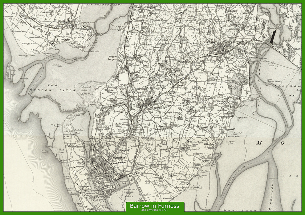 Barrow-In-Furness and Environs - Ordnance Survey of England and Wales 1870 Series