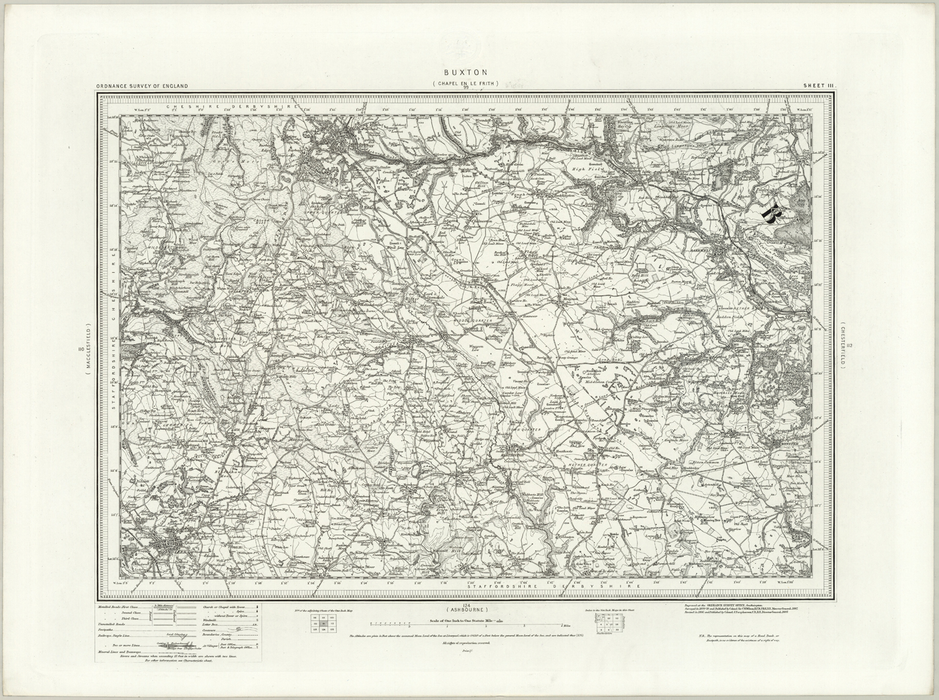 Duffield Frith Map 1890 Collection - Buxton (Chapel en le Frith) Ordnance Survey Map– I ...