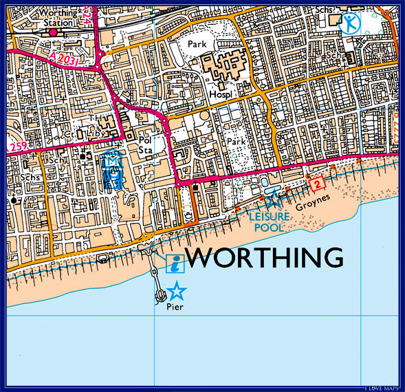Personalised 2km x 2km 1:25 000 Ordnance Survey Map
