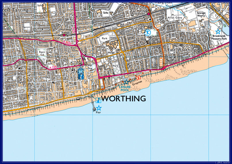 Personalised 4.3km x 3km 1:25 000 Ordnance Survey Map