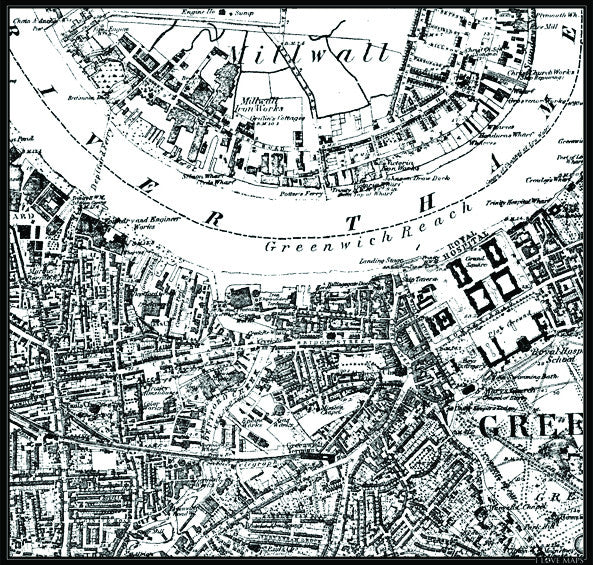 Personalised 2km x 2km 19th Century Historical Map