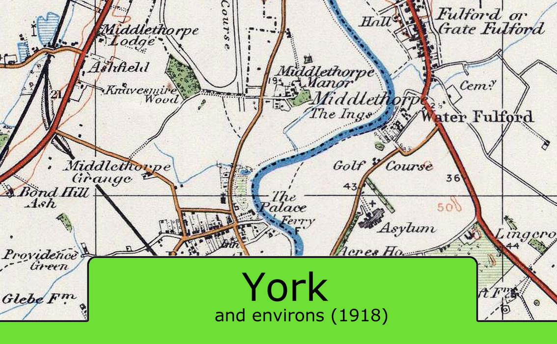 York and Environs Ordnance Survey Map 1920