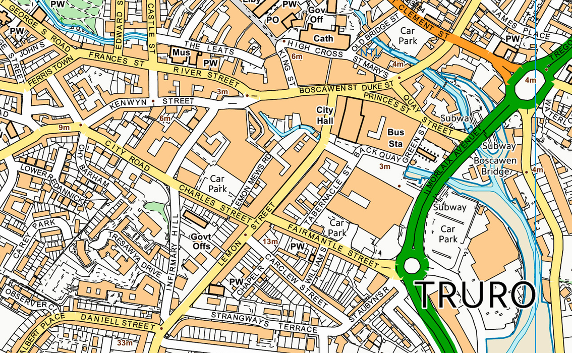 Truro Street Map I Love Maps