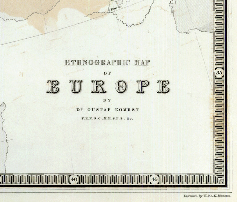 Dr. Gustaf Kombst Ethnographic Map of Europe