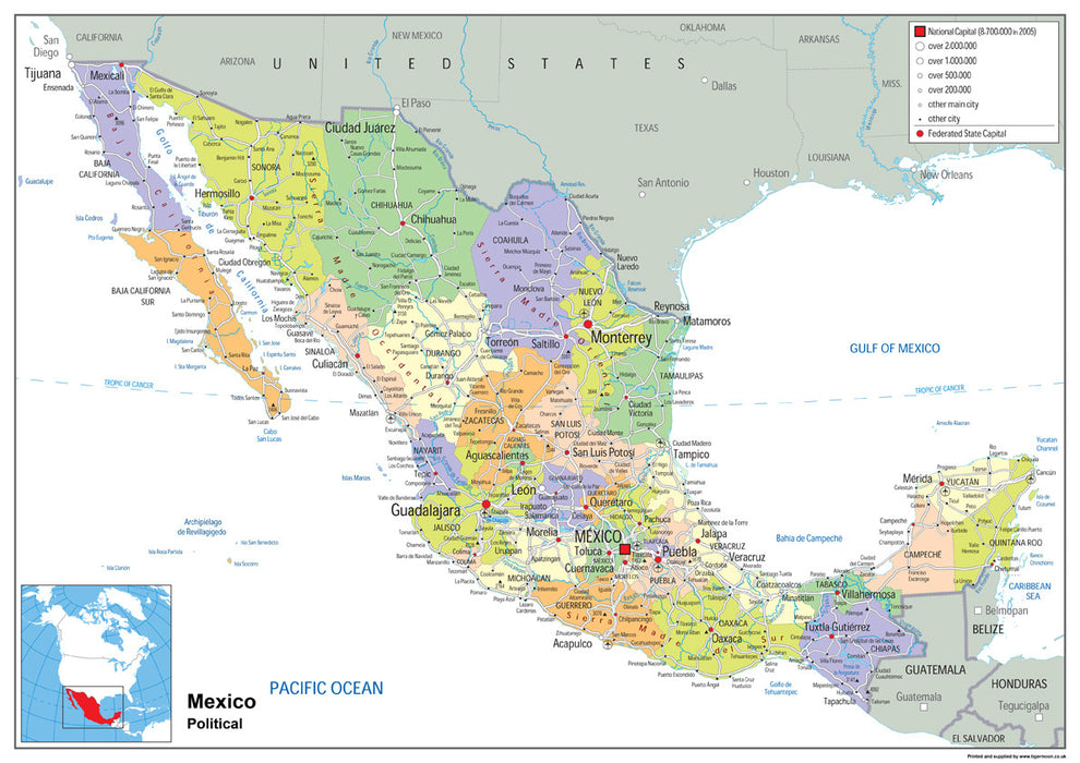 Mexico Political Map