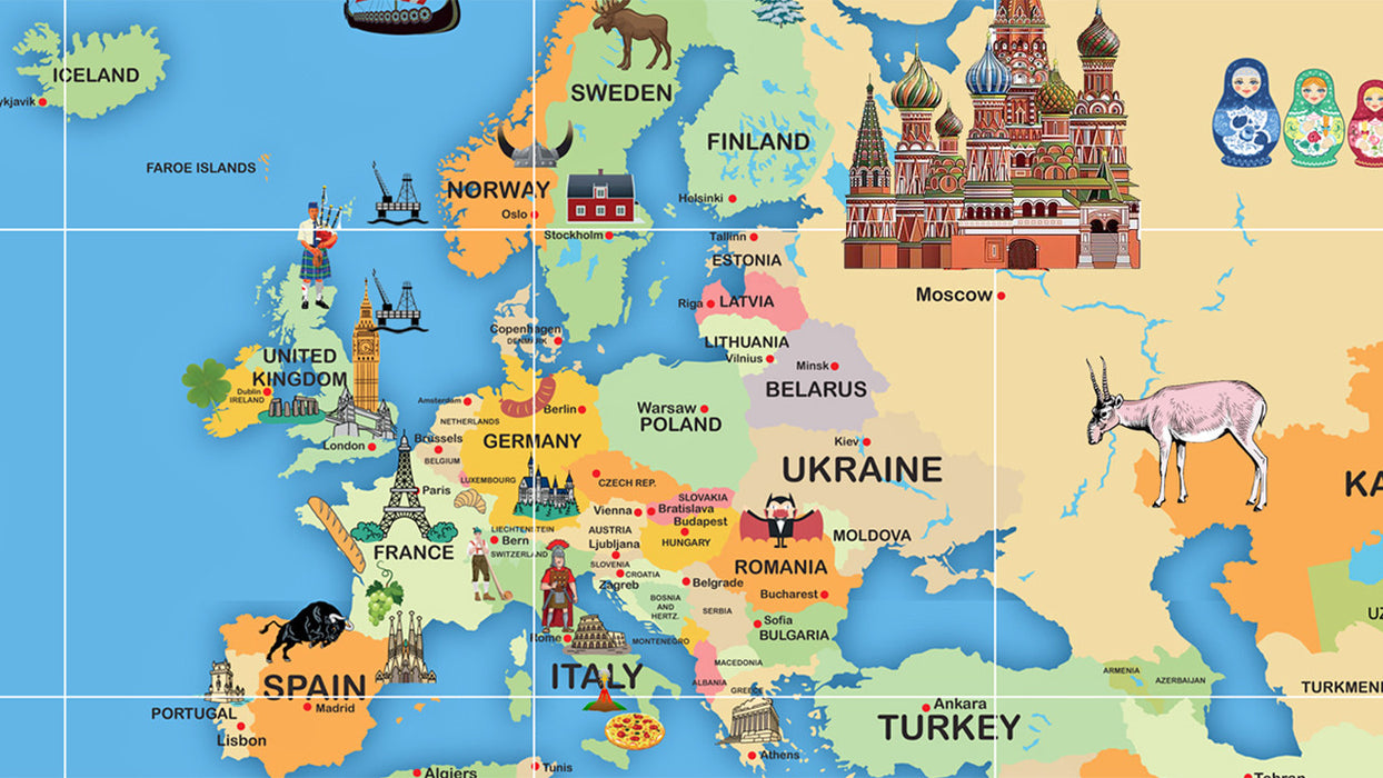 Illustrated Our Amazing World Map