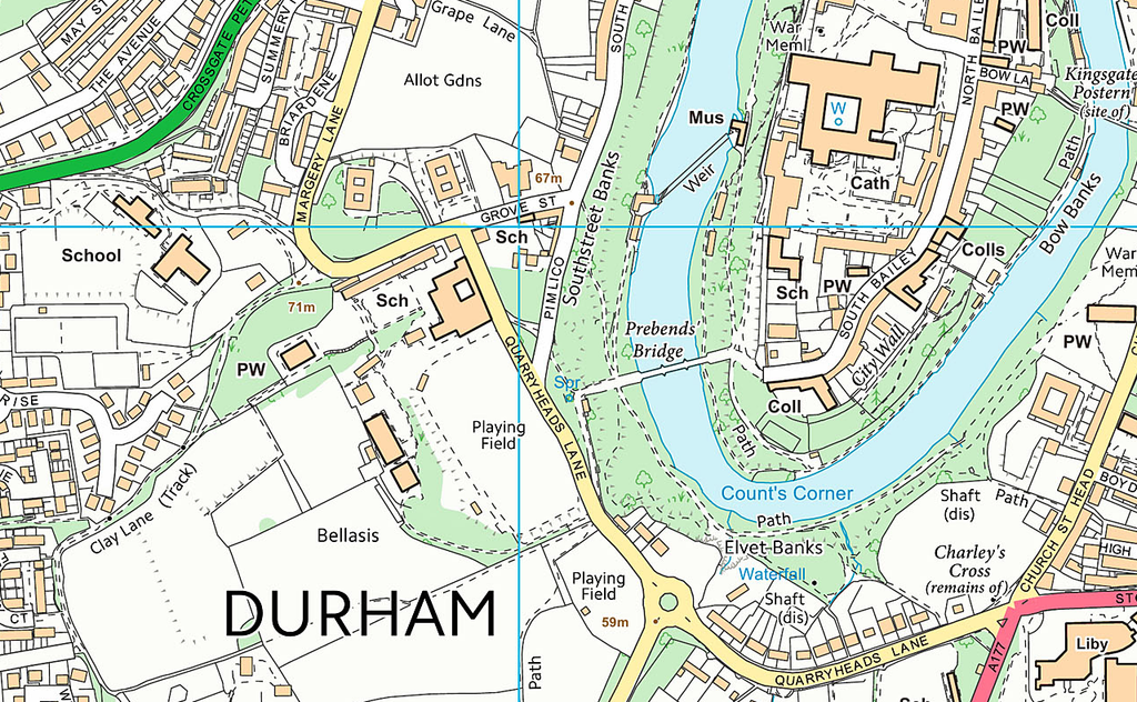 Durham Street Map I Love Maps