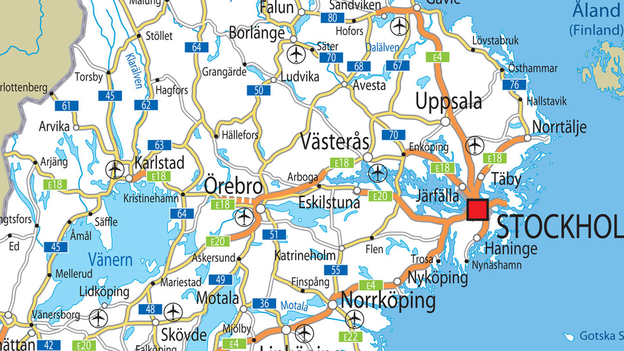 Sweden Road Map