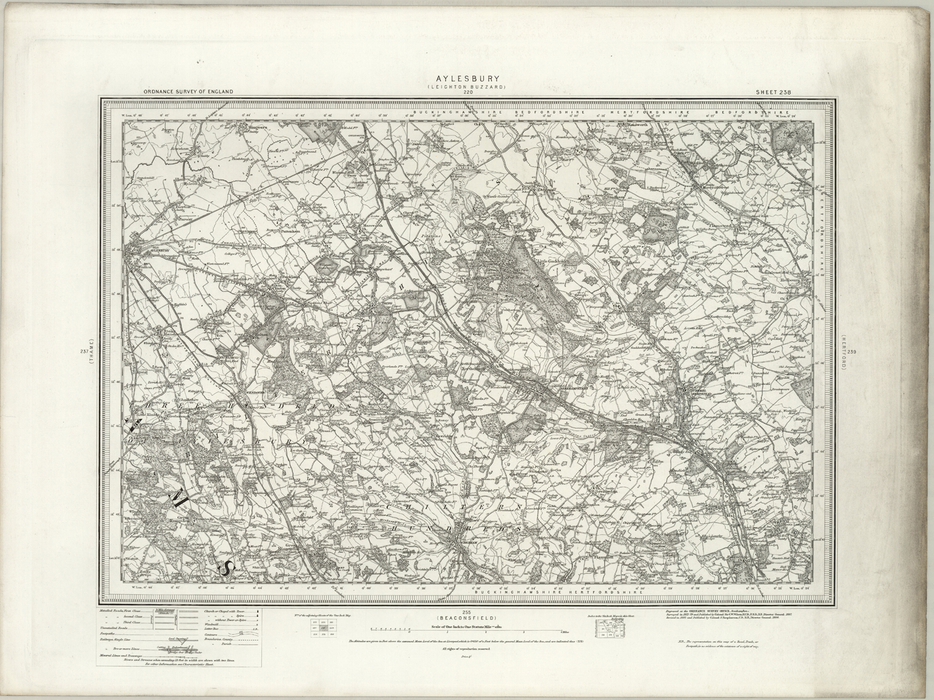 1890 Collection - Aylesbury (Leighton Buzzard) Ordnance Survey Map