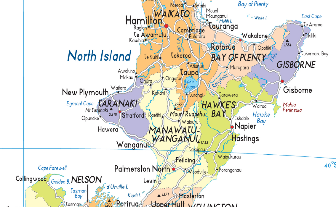 New Zealand Political Map