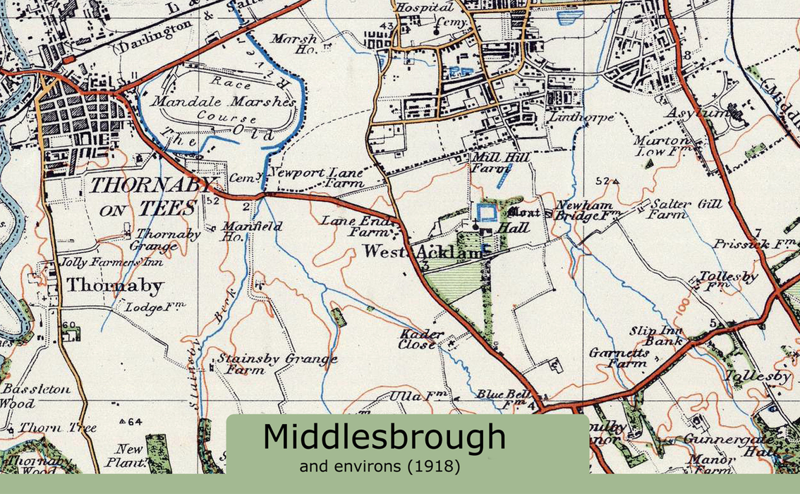 Middlesborough and Environs Ordnance Survey Map 1920