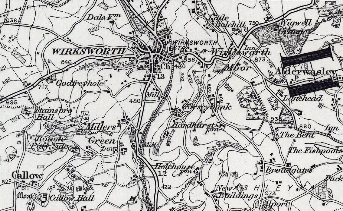 Derby 1854 Ordnance Survey Map